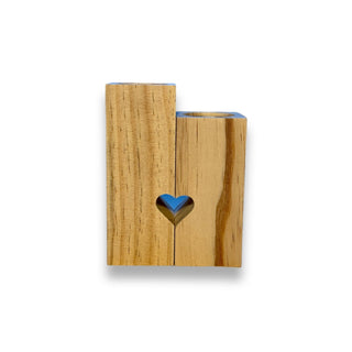 Holz Teelichthalter-Set Herzform