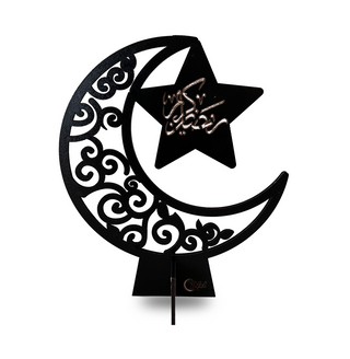 Decorative wooden moon 