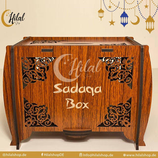 Sadaqa Box aus Holz - Hilalshop.de