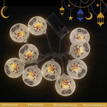 Lade das Bild in den Galerie-Viewer, Lichtergirlande Ramadan Mubarak in weiß - Hilalshop.de
