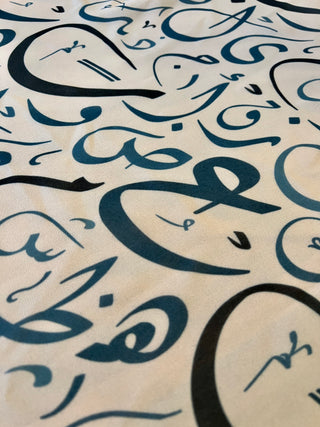 Calligraphie hijab/foulard en mousseline de soie 