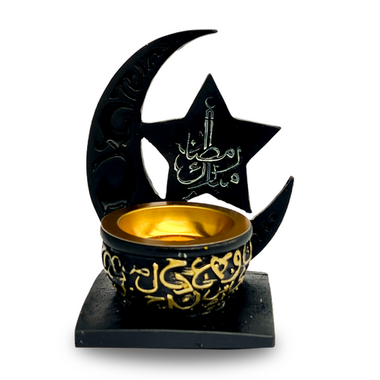 Candle holder half moon