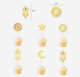 6 cupcake cake toppers