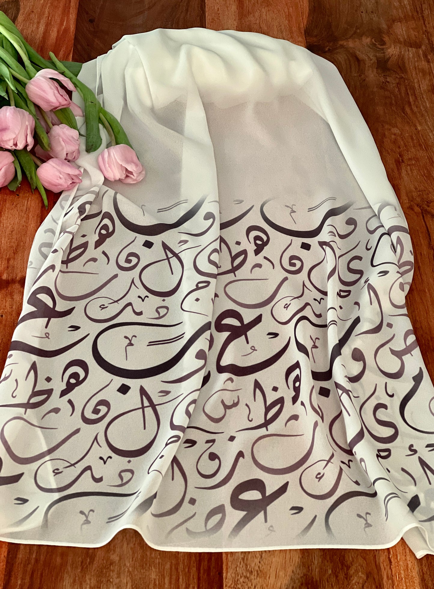 Chiffon Hijab/Kopftuch Kalligraphie