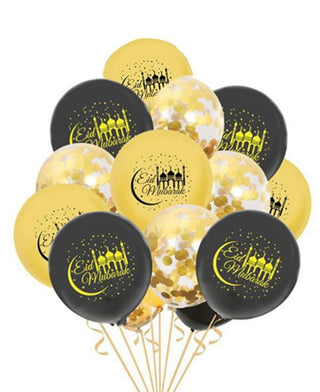 Pack of 15 Eid Mubarak balloons