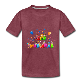 Eid Mubark Premium T-Shirt - heather burgundy