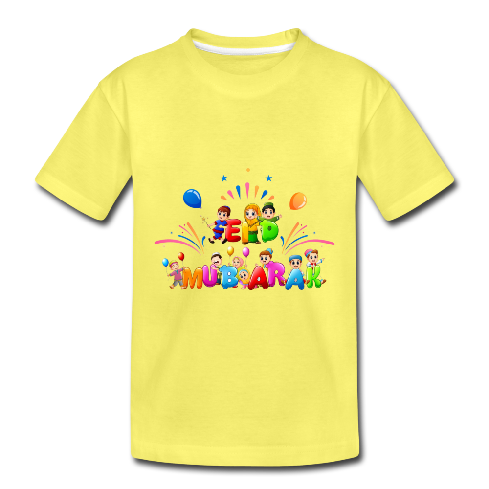 Eid Mubark Premium T-Shirt - yellow