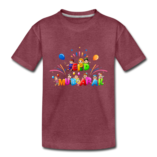 Kinder Premium T-Shirt - Bordeauxrot meliert