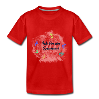 Kinder Premium T-Shirt - Ich bin ein Schulkind - Rot