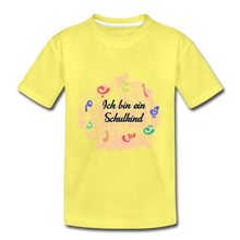 Lade das Bild in den Galerie-Viewer, Kinder Premium T-Shirt - Ich bin ein Schulkind - Gelb

