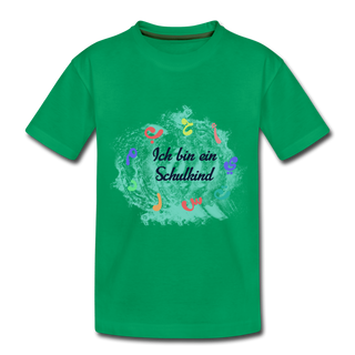 Jungs Kinder Premium T-Shirt Einschulung T-Shirt - Kelly Green